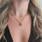 Olive Green Zirconia Pendant Necklace