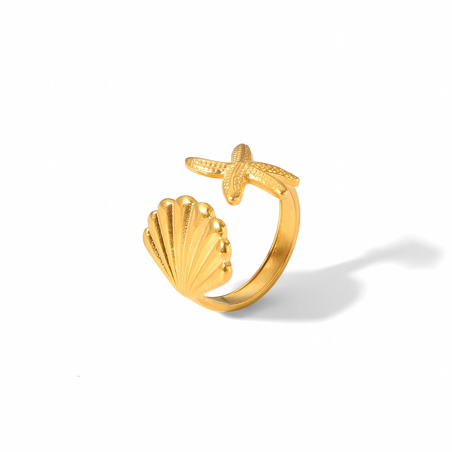 Starfish & Shell Ring