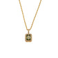 Olive Green Zirconia Pendant Necklace