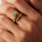 Green Eyed Snake Ring