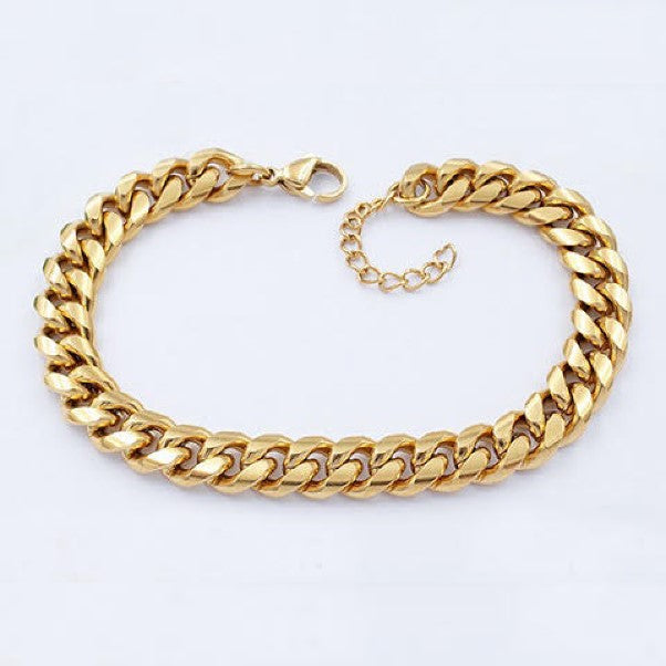 Gold plated chain bracelet