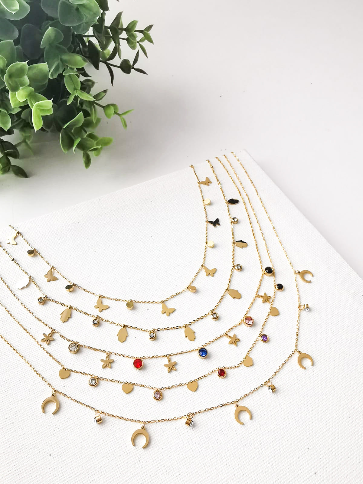 Gold plated necklaces