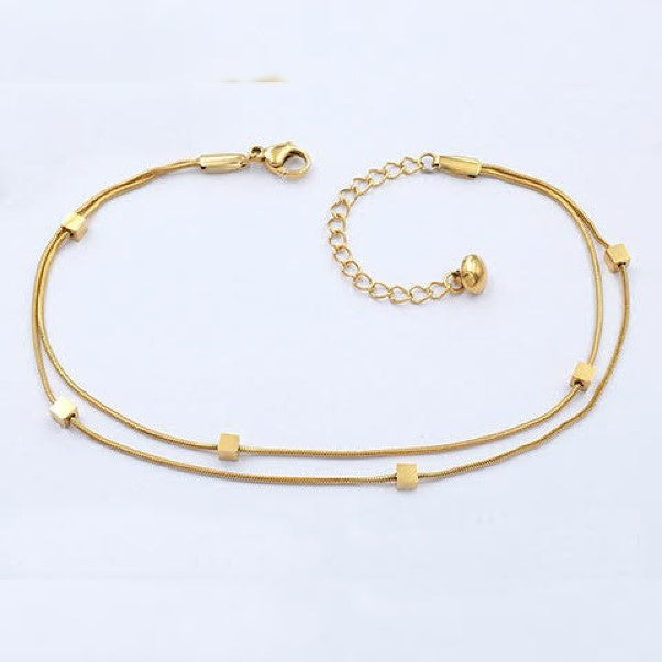 Gold plated anklet