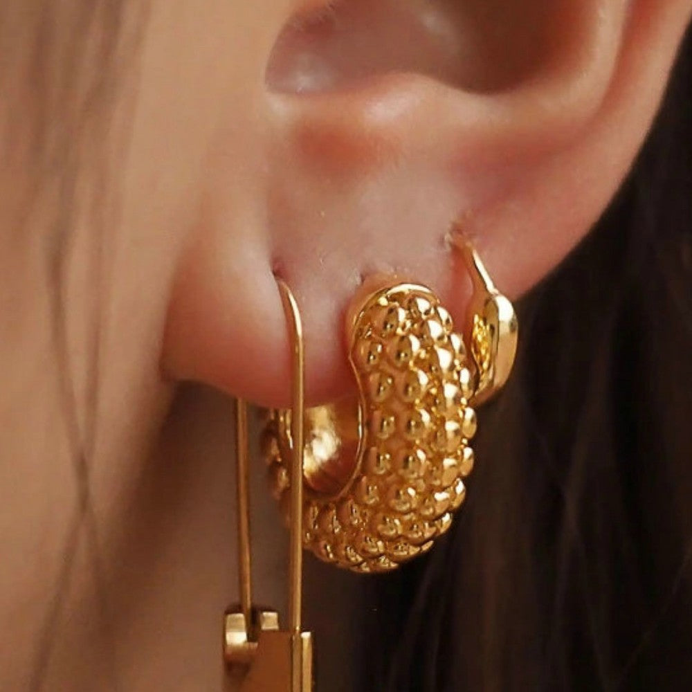 Gold plated earing